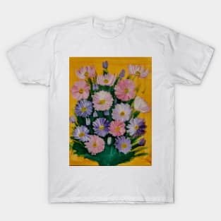 abstract style wildflowers in pastel colors T-Shirt